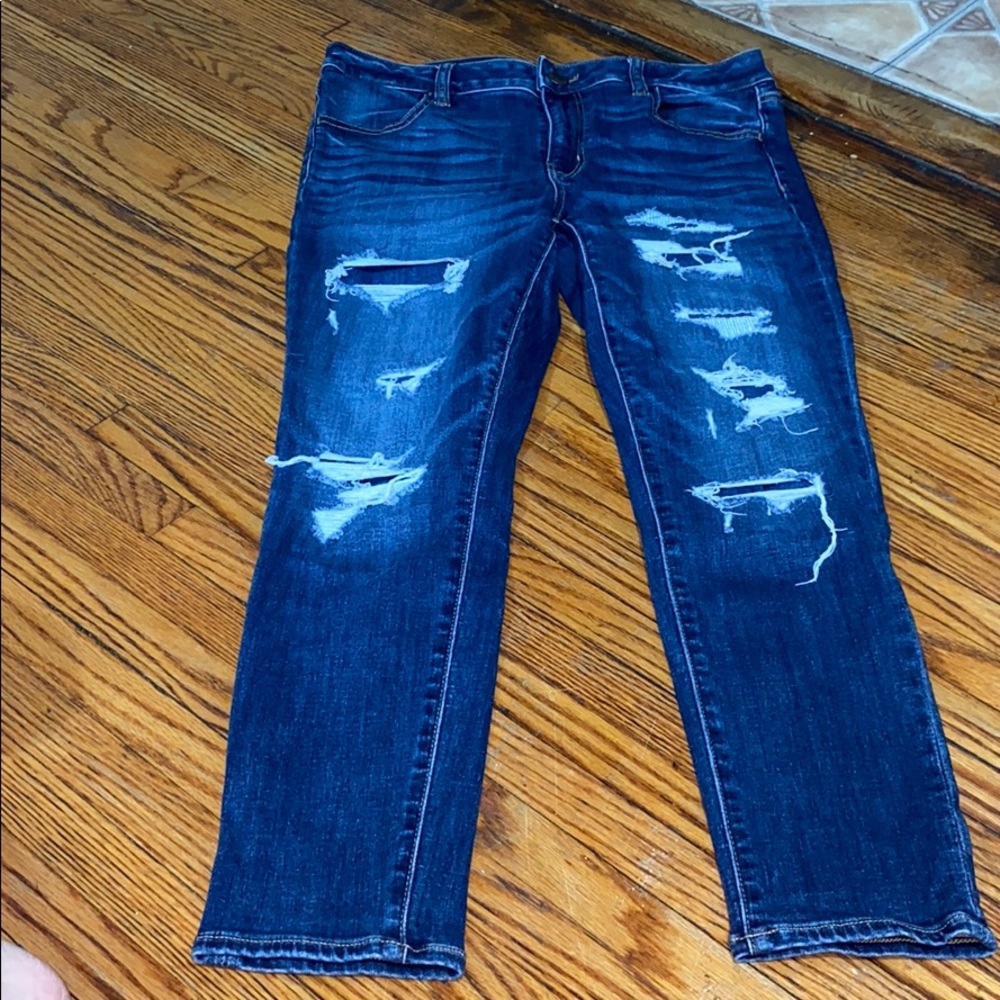 Distressed American Eagle Jeggings